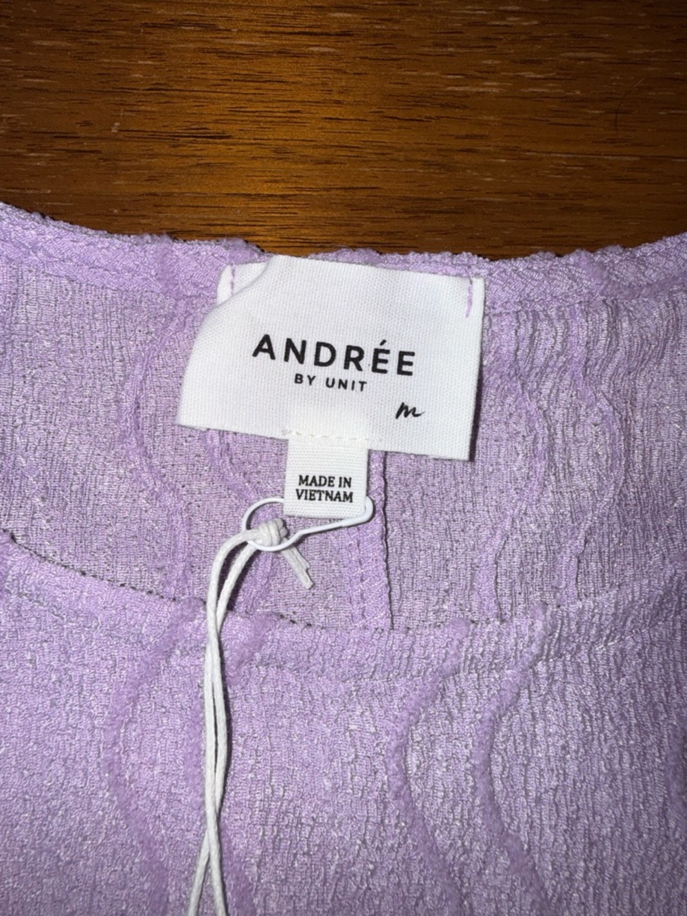 ANDRÉE BY UNIT Lavender Textured Short Sleeve Top - Picture 3 of 8